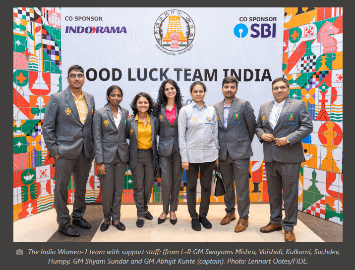 Team India Women Gold Medalists at 45th Chess Olympiad 2024