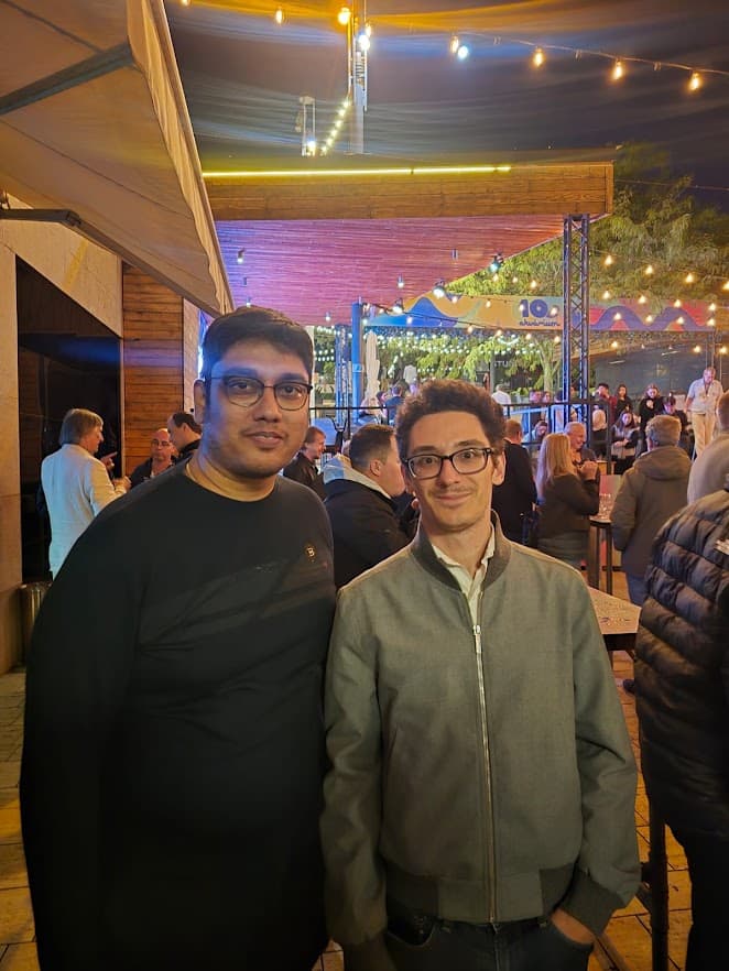 GM Swayams with Fabiano Caruana