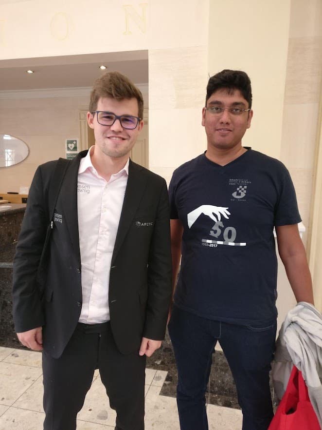 GM Swayams with Magnus Carlsen